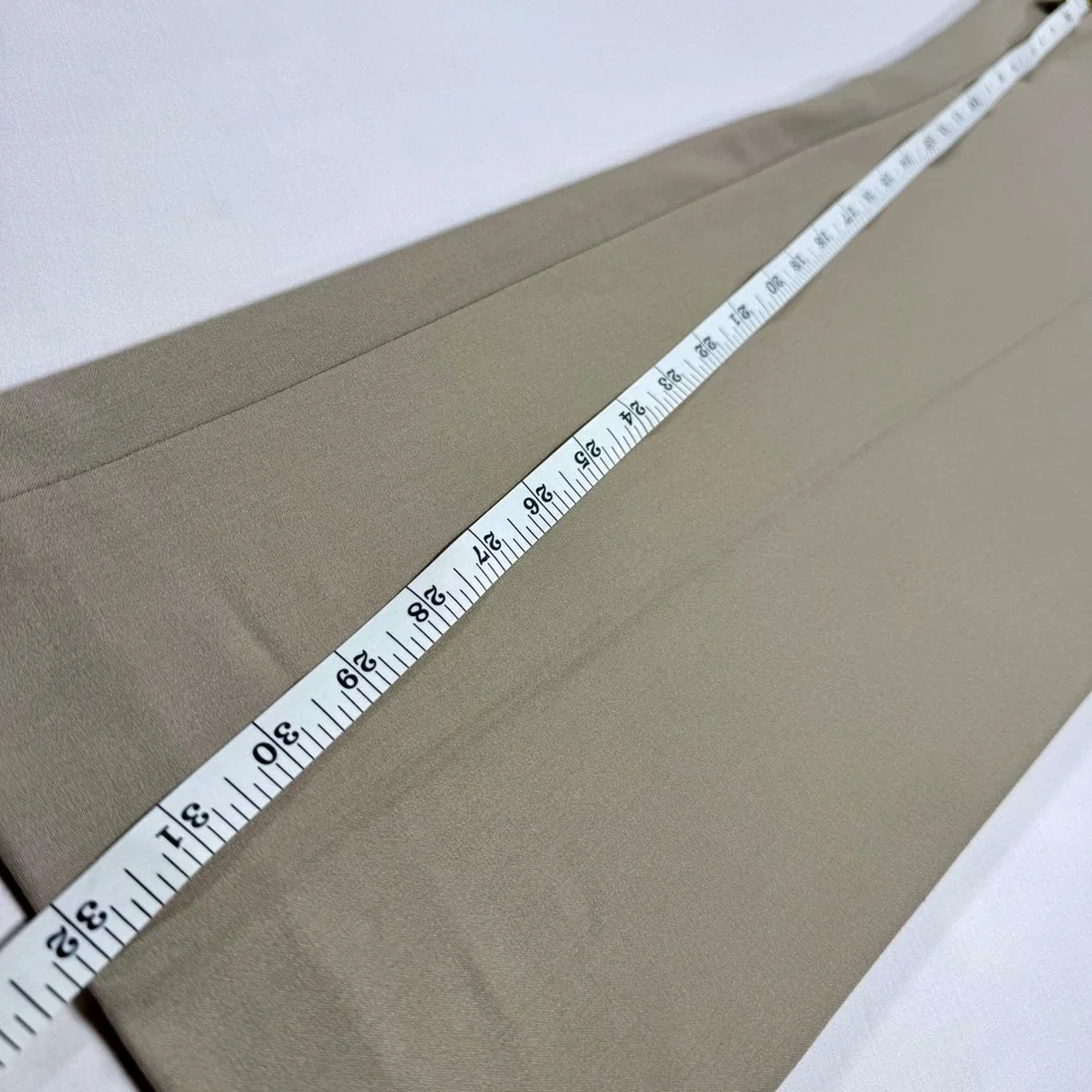 Michael Kors Mens Khaki Tan Dress Pants Recycled Stretch Trousers 40W 32L Luxury